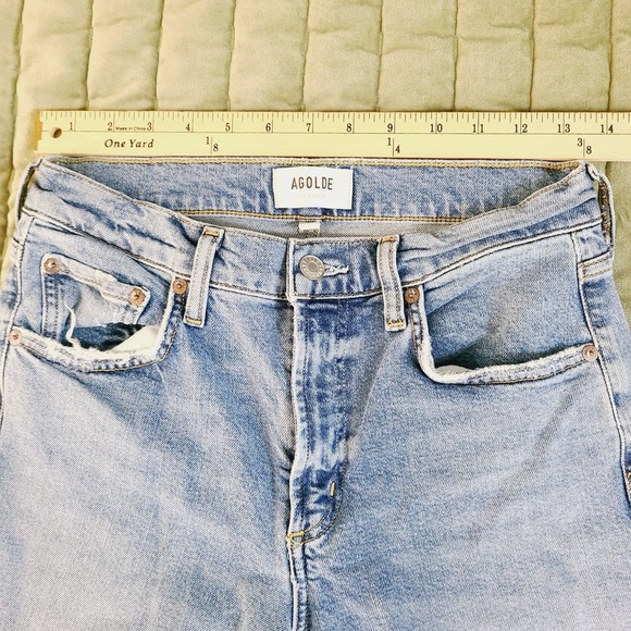 Agolde Straight Leg Jeans in Light Blue Wash - Picture 11 of 13